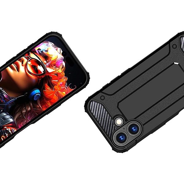 Etui Hybrid Armor na iPhone 17 pancerne - czarne