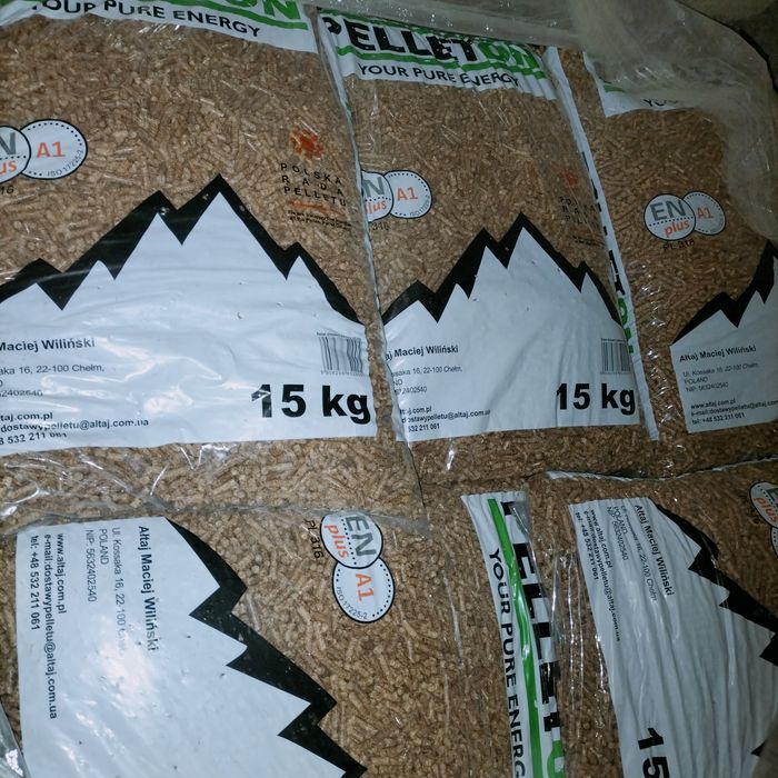 Pellet"PELLETON"do pieca, kocioł C.O.Certyfikat EN.A1.Transport Kielce