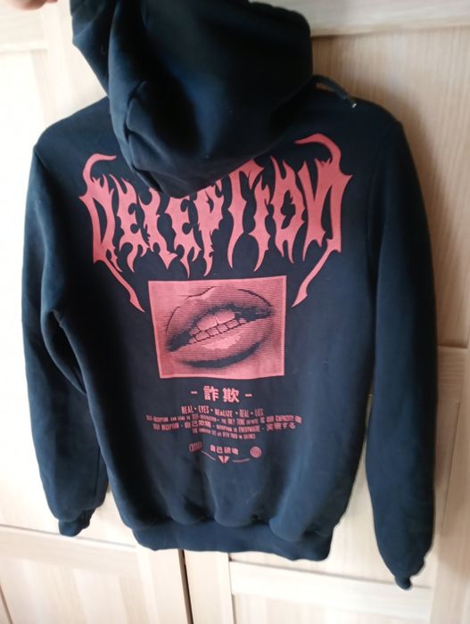 Czarna bluza z kapturem Deception Band