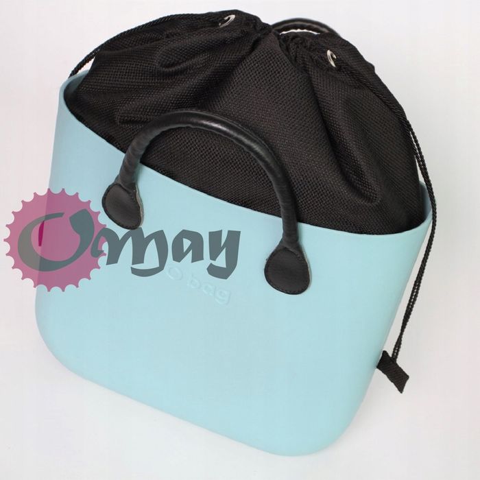 Czarny organizer do OBAG STANDARD worek struktura 2 kieszenie OMAY