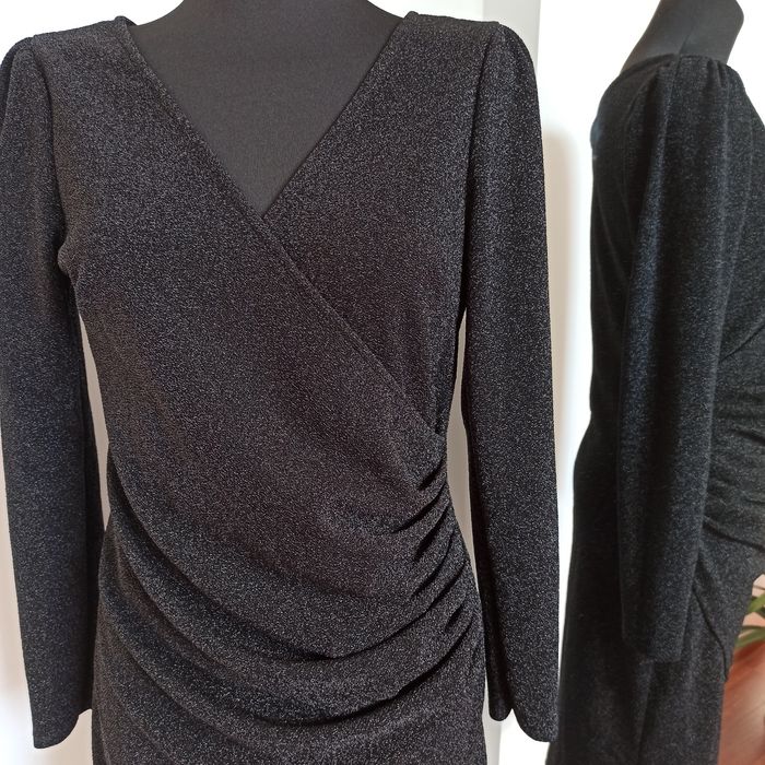 Sukienka damska koktajlowa połyskująca