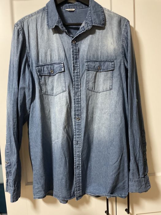 Jeansowa koszula męska