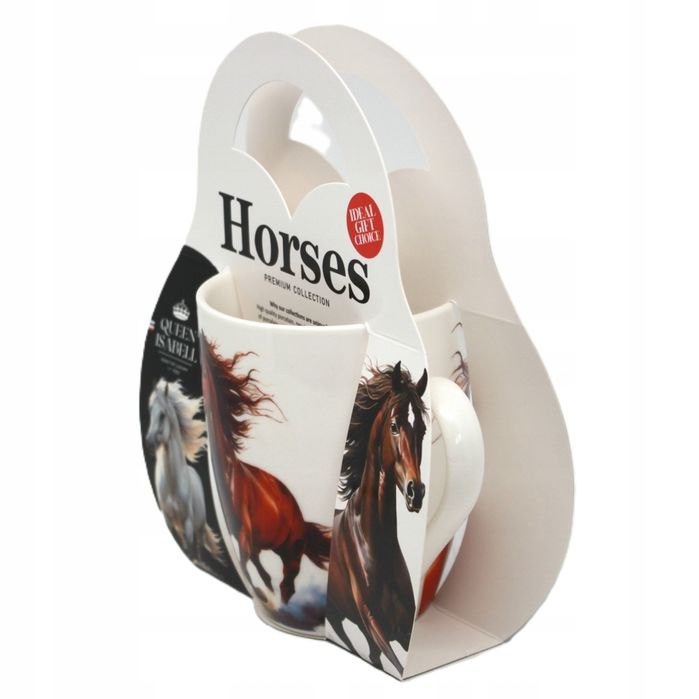 cudowny kubek porcelana kostna arabski koń queen isabell 350ml.