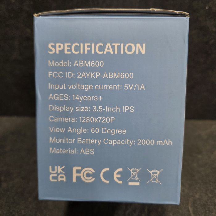 Безпровідна відеоняня Baby monitor ABM600, камера (Type-C)