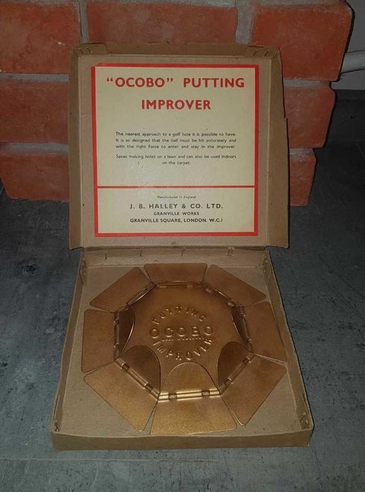 Stare urządzenie do golfa, dołek pokojowy, vintage, oryginał antyk
