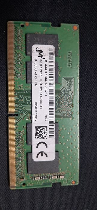 Memoria Portatil Micron DDR4 8GB 3200mhz Sodimm