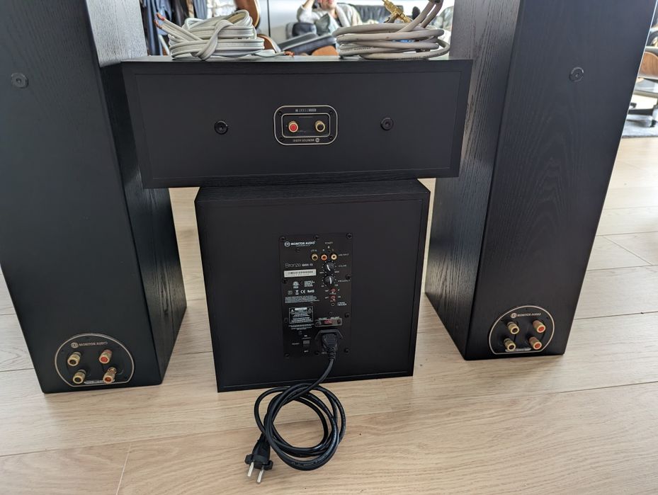 Sistema Som Sound Stereo 3.1 Onkyo/Monitor Audio Excelente Condição