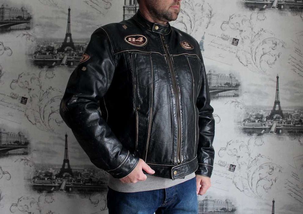 Куртка мото мотокуртка AviaTrix Leather Jacket Оригінал Шкіра р.М