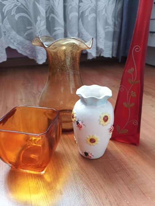 Stare wazony PRL - 4 sztuki, antyki, vintage