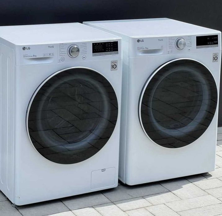 Комплект пральна та сушильна машина LG 8кг Wi-Fi Direct Drive ThinQ