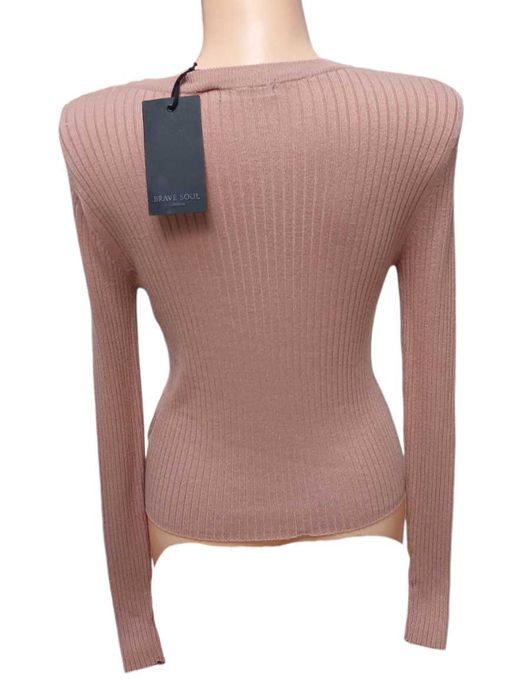 Morelowy sweter z wiskozy BRAVE SOUL, R. L