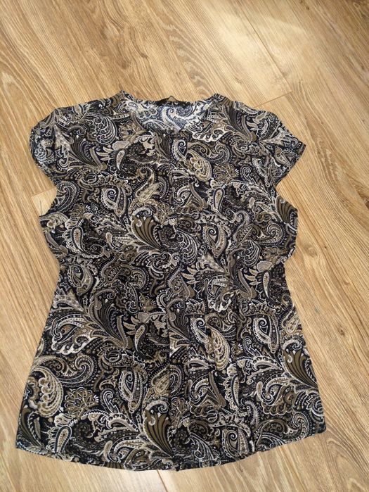 Nowa elegancka bluzka do pracy biura mohito XS 34 wzory orient liscie