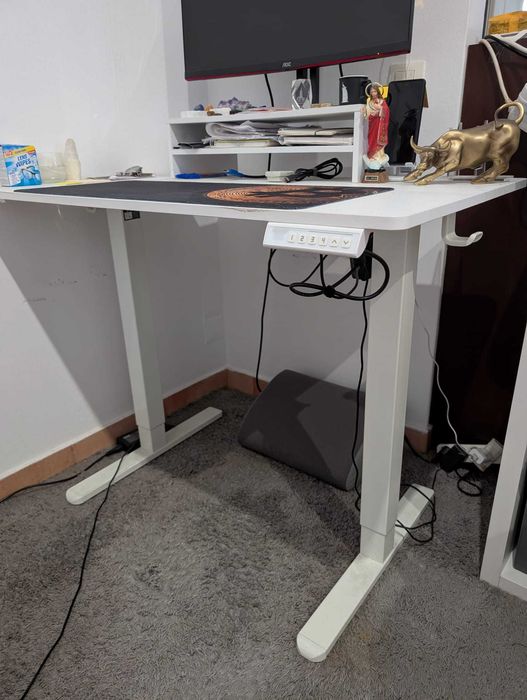 Mesa elétrica 100x60cm ajustável em altura 72cm a 118cm