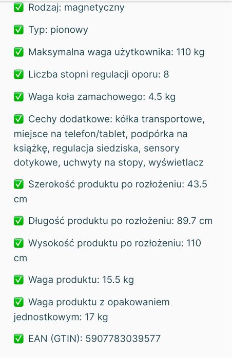 Rower stacjonarny zipro czarno zloty lcd