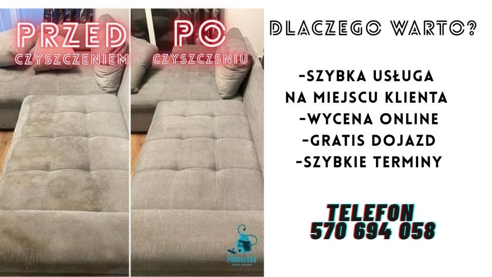 Czyszczenie kanap/aut/materacy itp (serwis sprzatajacy)