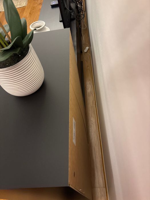 BRIMNES Armário c/portas, preto, 78x95 cm