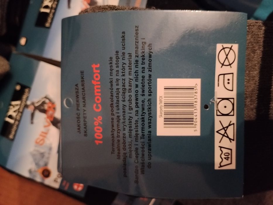 Męskie skarpety narciarskie, thermo, 40-43 lub  43-46, zestaw 3 pary