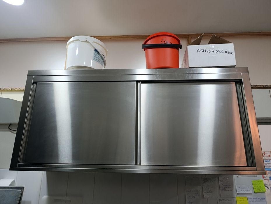 Armário mural em aço inoxidável