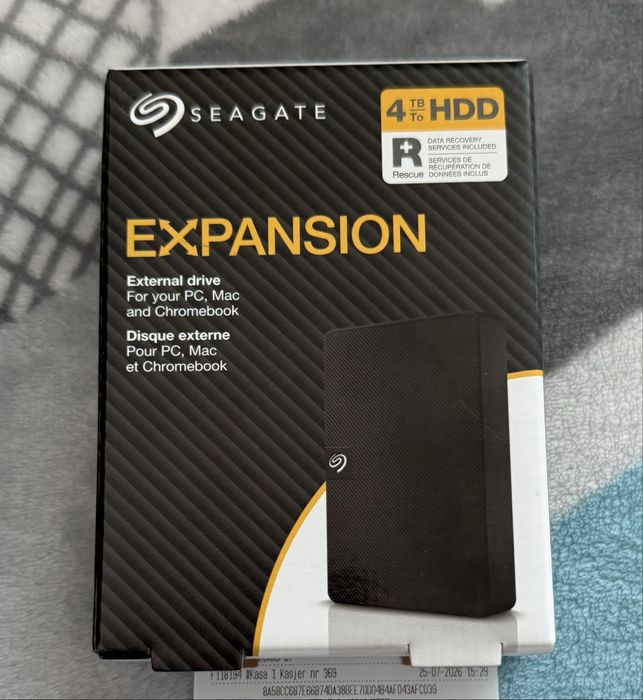 Dysk SEAGATE Expansion Portable 4TB HDD przenośny Usb 3.2 zewnętrzny okazja nowy gwarancja