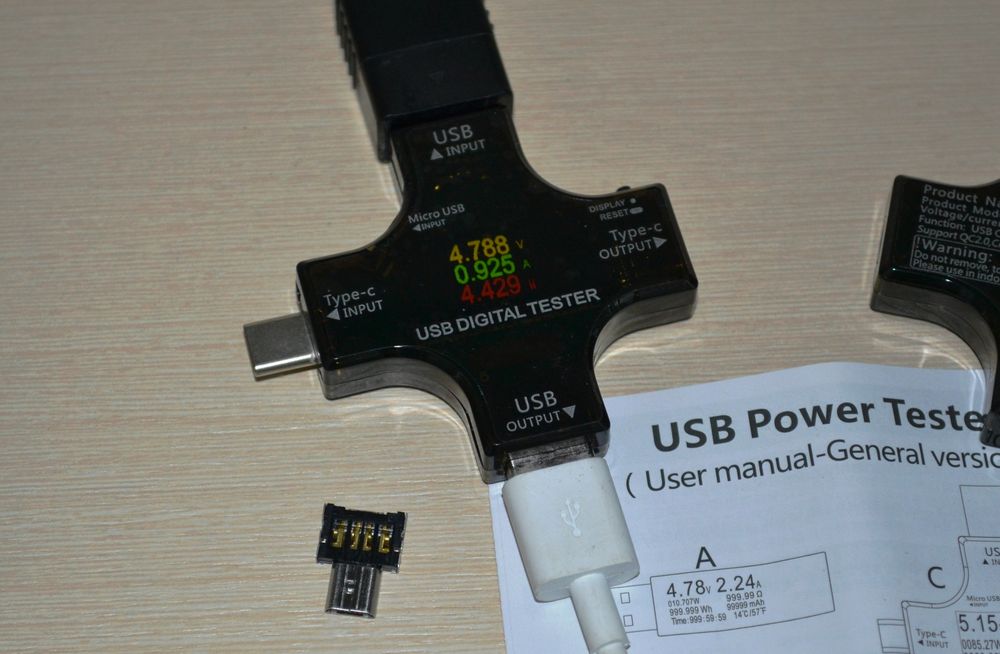 USB тестер J7-c Atorch, кольоровий з графіками, tester, Type-C