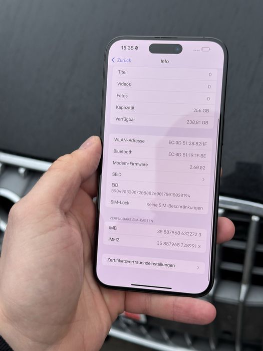 Iphone 15 pro max 256 gb європа фізична сім карта
