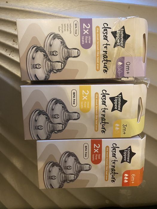 Новые сменные соски на бутылочки Tommee Tippee MAM 0+ 2+ 3+ 4+ 6+