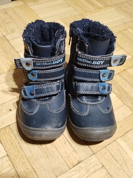 Kozaki chłopięce granatowe r25