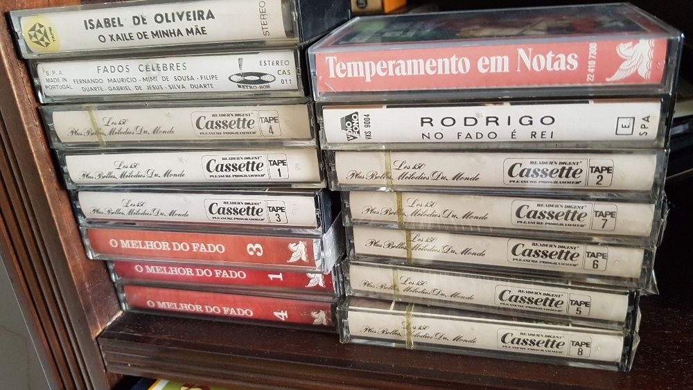 Cassettes musica. fado. originais. 450 plus belles melodies du monde