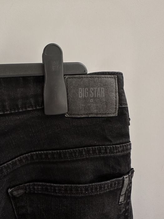 Jeansy Czarne Big star Slim Proste Nogawki Vintage Basic Y2K Perełka 33 M/L meskie spodnie markowe