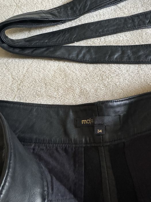 Шорти maje натуральна шкіра 34 xs s