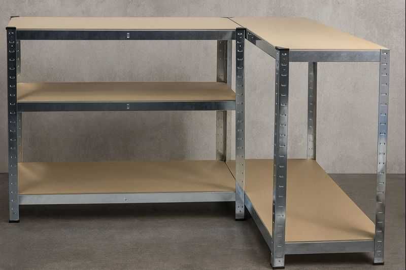 Стелаж металевий збірний на зацепах етажерка полиця МДФ стеллаж металл