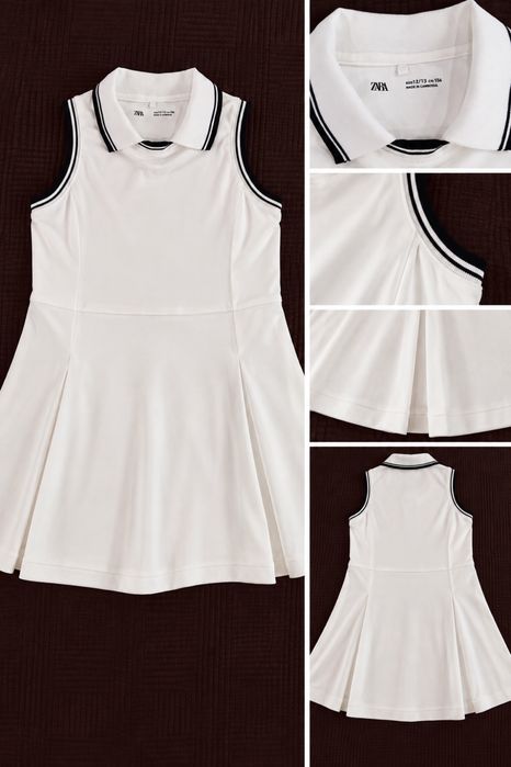 Vestido Zara Criança Branco 12/13 Anos