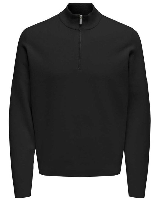 Nowy sweter męski z suwakiem Only & Sons ‘OnScooper Half Zip High Neck’ r. L