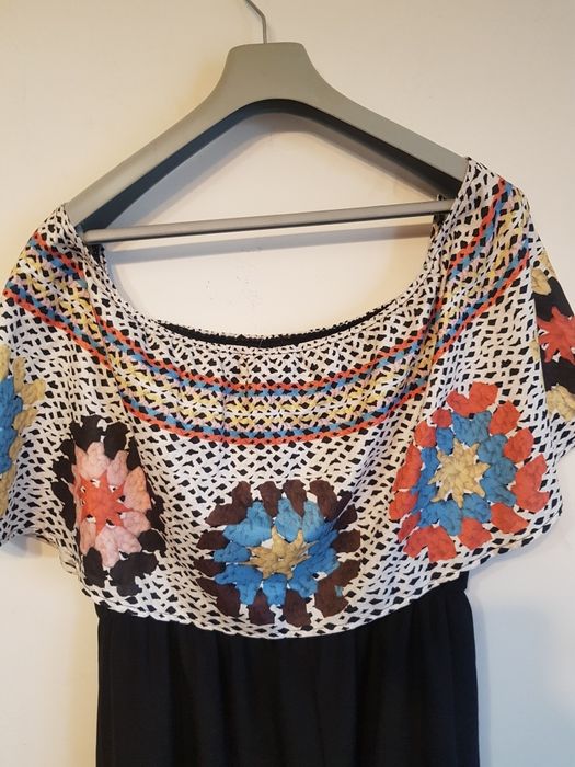 Długa sukienka plus Size dekolt hiszpanka Shein  46-48