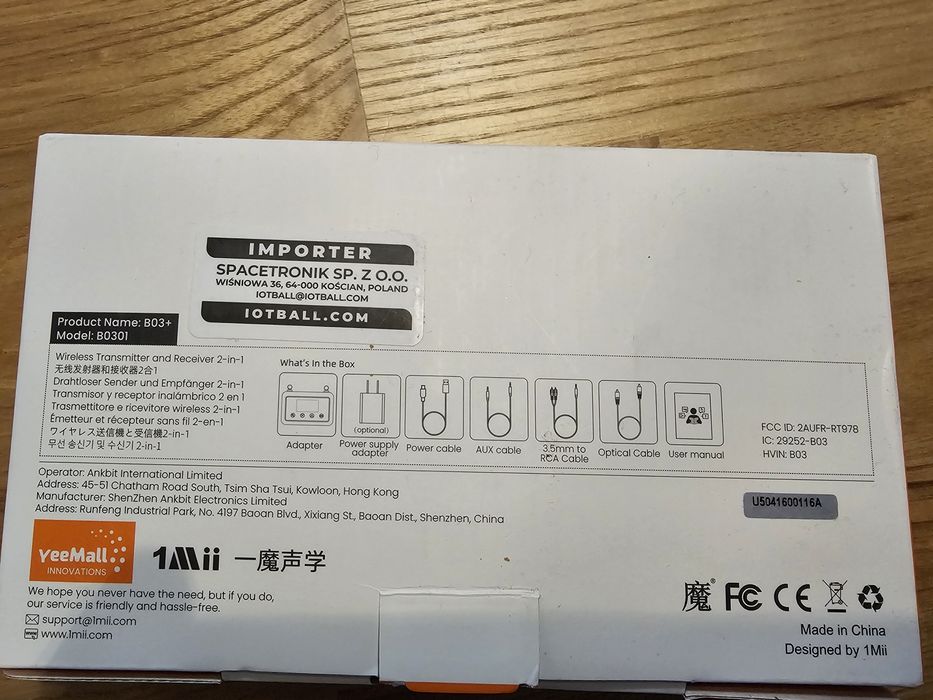 Nadajnik odbiornik bluetooth 1mii nowy