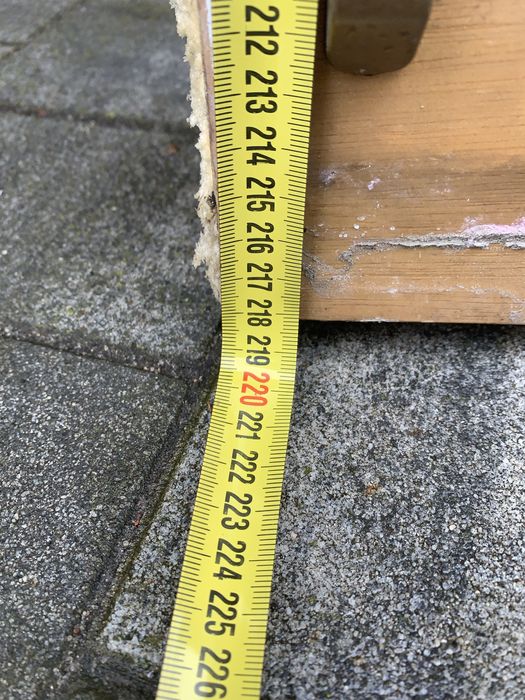 Okno balkonowe drewniane mahon