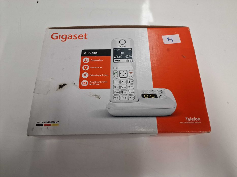 Telefon Bezprzewodowy Gigaset AS690A Cyfrowy Stacjonarny DECT ECO Plus Automatyczna Sekretarka