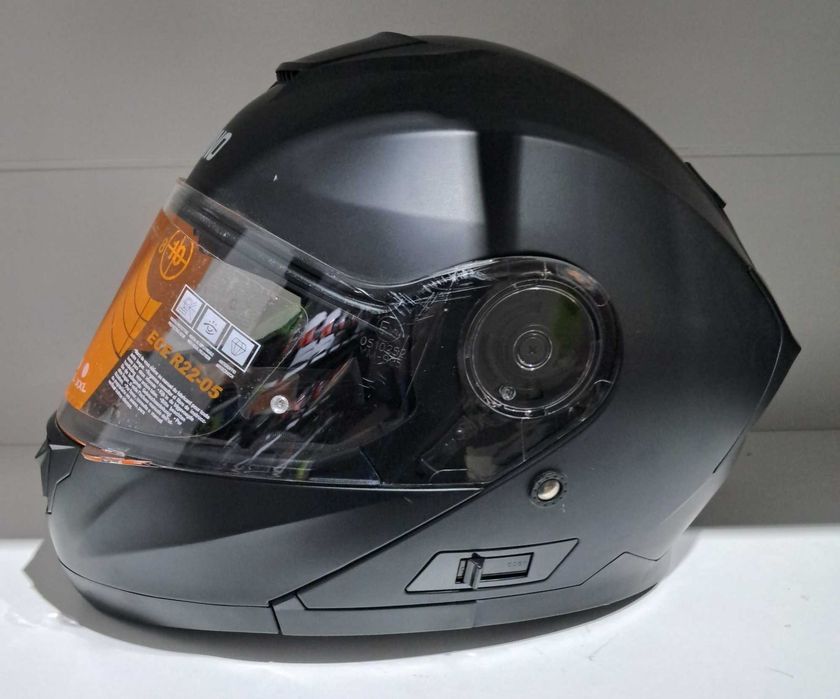 Kask motocyklowy szczękowy Rhino Highway Evo czarny mat rozmiar XS 53-54 cm