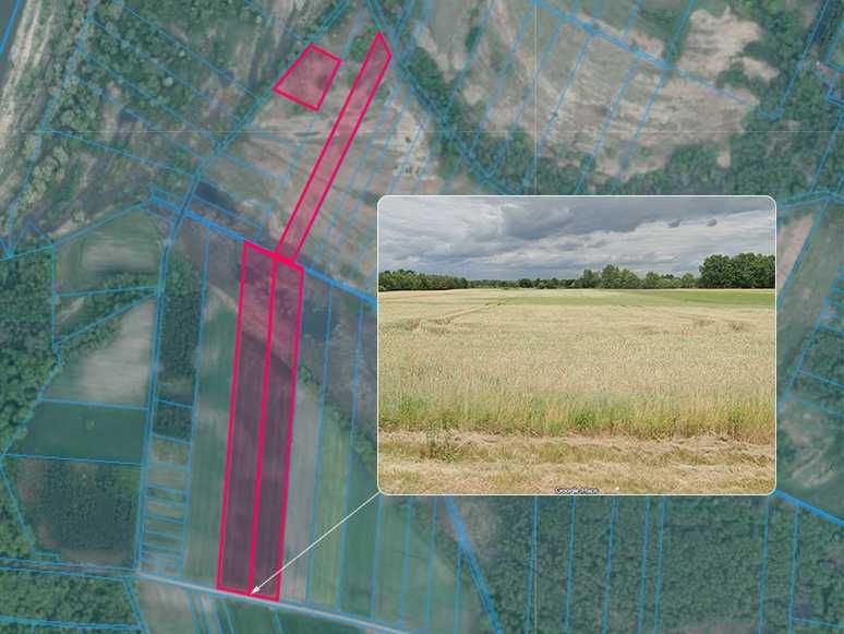 Działka rolna, łąka, las, 3,90 ha, obręb Bużyska, Drohiczyn