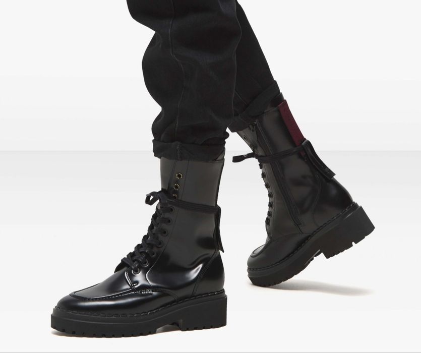 Nubikk Fae Aubine mirror black Trzewiki kozaki biker