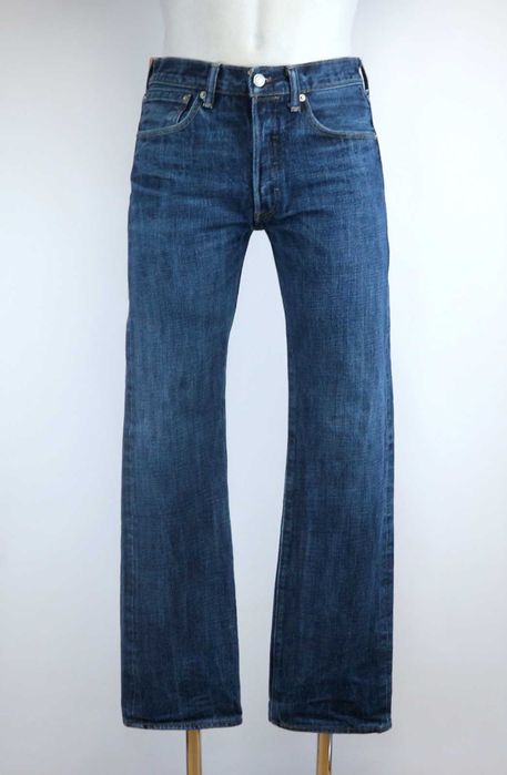 Levis 501 gruby denim spodnie jeansy W32 L32 100% bawełna pas 2 x 41 cm