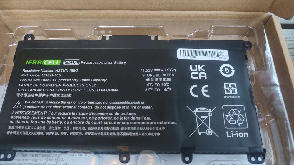 Bateria HP HT03XL Pavilion 15 250 G7 L11421-1C2 JerriceLL NOWA
