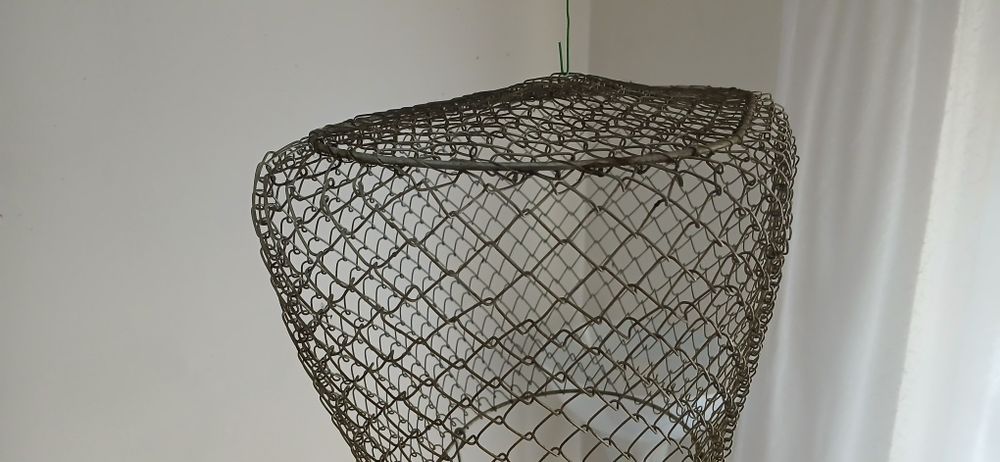 Stara siatka wędkarska,  2szt. Metalowa, nec, koszyk na ryby