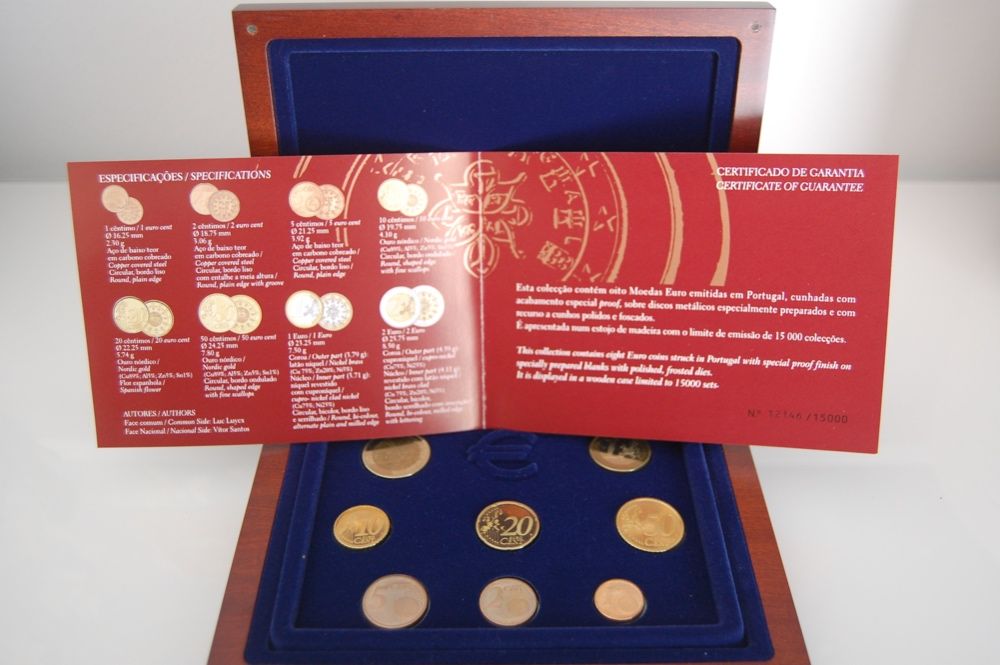 Coleção 8 moedas Série anual de 2003 edição Proof.