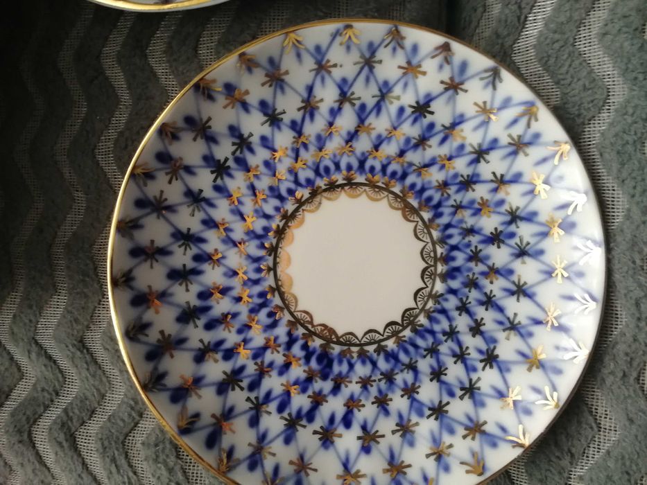 Talerze łomonosow siatka kobaltowa