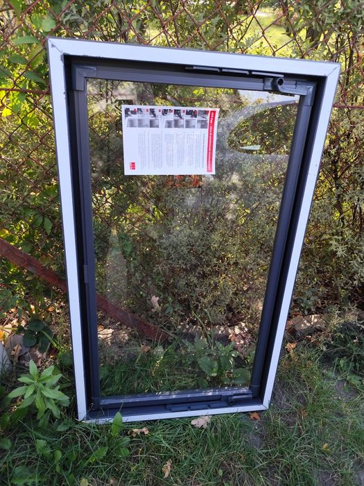 Okno gospodarze PVC antracyt nowe