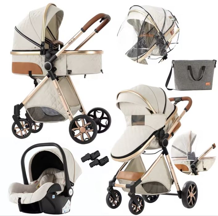 Carrinho de bebê 3 em 1, carrinho de bebê leve, portátil.