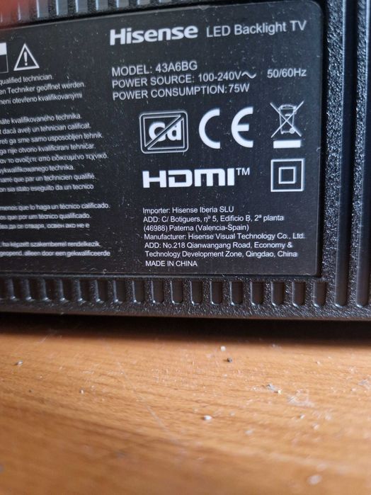 Hisense Smart TV 4K - 43" com Dolby Vision64729767520259124
