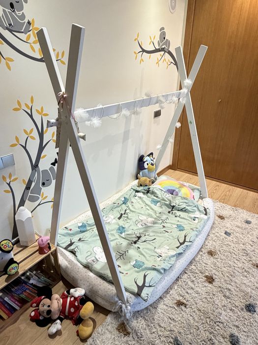 Cama Tipi Zy Baby 140x70 cm + Colchão de Molas