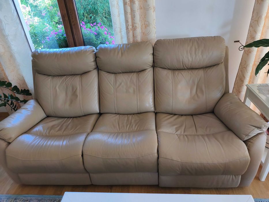 Sofa  skórzana z funkcją  relax